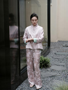 盛唐牡丹 |蝶恋花冠乐绉双面穿外套