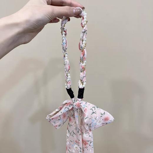儿童编发神器发带小女孩蝴蝶结飘带发箍宝宝头饰女童珍珠绑发头箍 商品图11