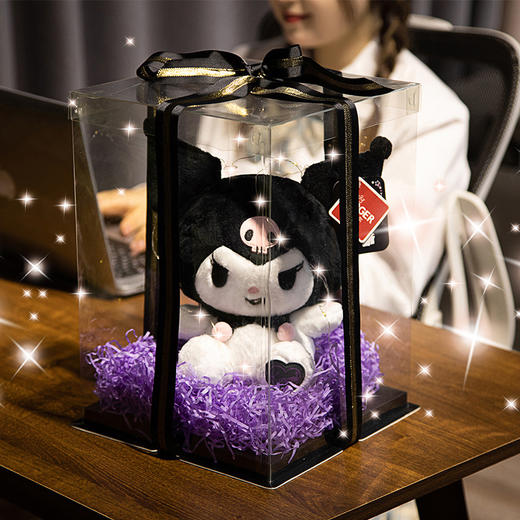 【库洛米玩偶礼盒装】三丽鸥公仔送礼小恶魔毛绒玩具娃娃抱枕送闺蜜520情人节生日礼物，靠近它是一种被柔软拥抱的 舒适感，每一次触摸都感受它的温柔。ry 商品图2