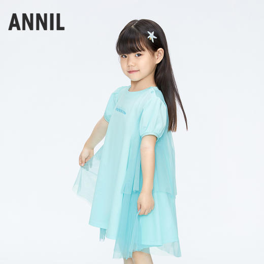 女童甜美亮片短袖连衣裙裙子夏季新款安奈儿童装实体店同款XG423723 商品图2