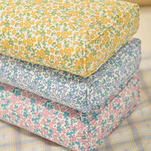 北欧碎花系列长方枕旅行便携小成人枕纯荞麦壳 商品图1