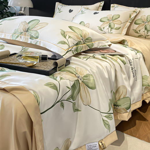 占姆士奥莱线上款【超亲肤！夏凉被四件套】可水洗夏季空调被， 轻奢多种款式任选，学生宿舍被单四件套 商品图10