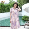 佐尔美气质渐变100%桑蚕丝连衣裙E32LS74 商品缩略图3