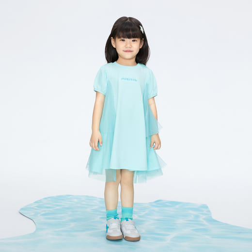 女童甜美亮片短袖连衣裙裙子夏季新款安奈儿童装实体店同款XG423723 商品图3