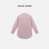 COCO ZONE"桃乐思"100棉气质通勤polo领衬衫粉色单排扣衬衣CC2A0257 商品缩略图1