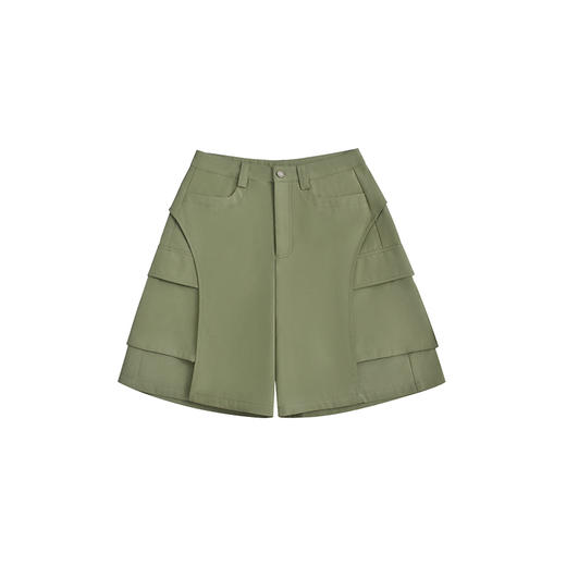 NUTH宽松阔腿搭片设计感多口袋工装五分中裤 商品图8