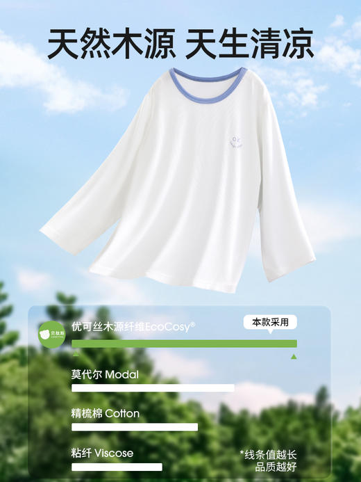 贝肽斯儿童睡衣套装2024新款夏季薄款空调服外出优可丝宝宝家居服 商品图1