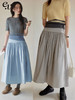 【现货】Even Vintage| 温柔至白 基础元气时髦显瘦纯色百搭半裙 商品缩略图0