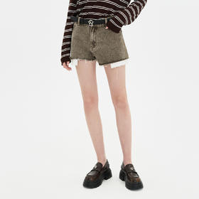 SELFWHO紧身超短牛仔裤女2024夏季新款经典复古吸湿透气百搭裤子