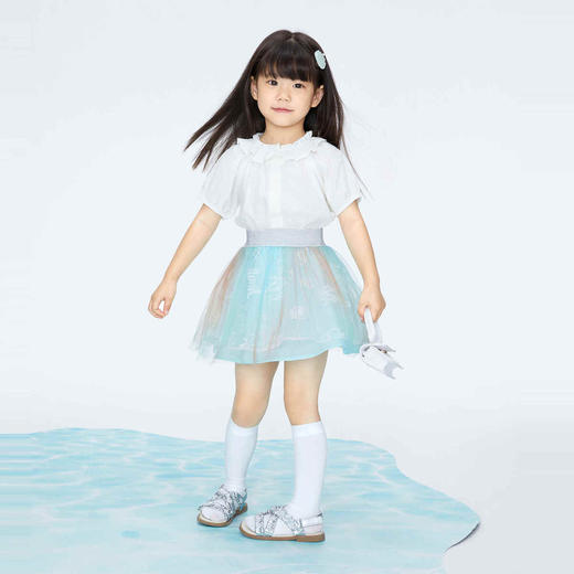 女童轻盈网纱半裙夏季新款安奈儿童装实体店同款XG423718 商品图3