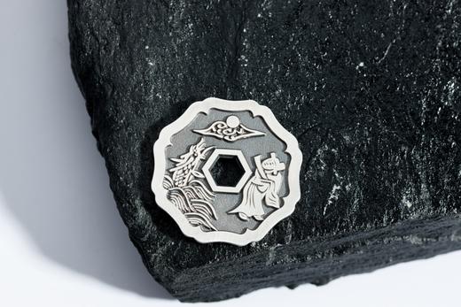 矩德泉坊 纯银手作  指日高升平安吉庆（3厘米版）Q2403000765 商品图5