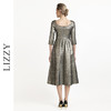 LIZZY优雅高端气质名媛风轻奢收腰大摆宴会晚礼服连衣裙8066 商品缩略图3