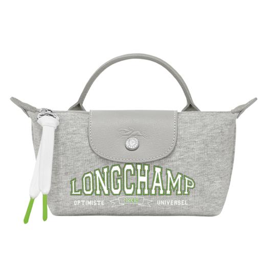 LONGCHAMP 珑骧 2024春夏新品 女士Le Pliage 系列LOGO印花迷你饺子手提包 灰色 34175HEA 112 商品图0