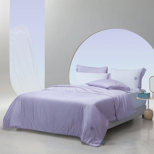 梦洁 天丝棉冰百里香夏被：钰如意（暮山紫） 商品图1