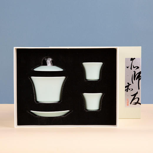 西泠印社亦师亦友白瓷上釉茶具套装 商品图1
