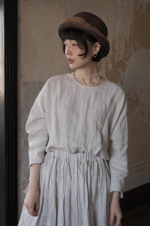 Kreuzzz   橘色/褐色Mire马尼拉麻圆顶网纱礼帽 商品图9