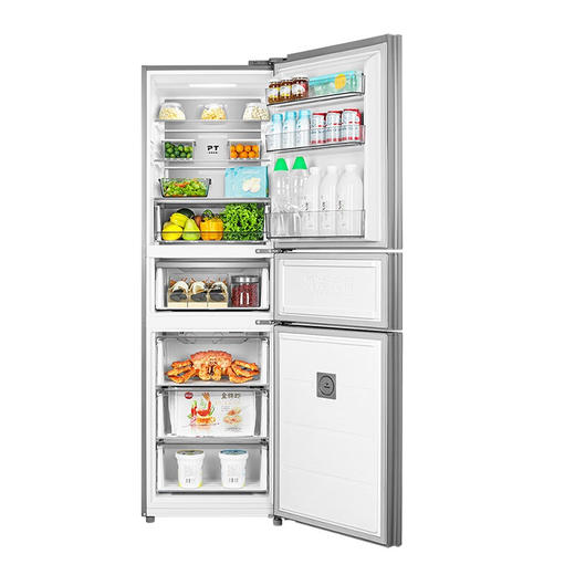 美的（Midea）冰箱271升三门铂金净味保鲜一级变频大冷冻空间家用冰箱BCD-271WTGPZM沁玉蓝 商品图4