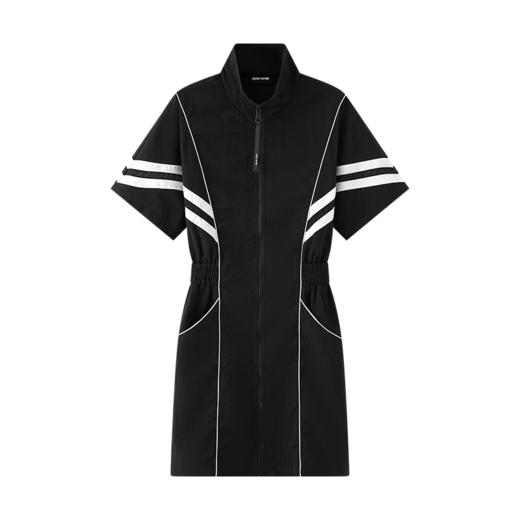 ACEYKYB黄子韬条纹撞色运动连衣裙2025夏季休闲复古拼接收腰A字裙 商品图4