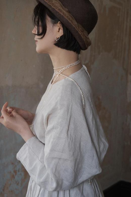 Kreuzzz   橘色/褐色Mire马尼拉麻圆顶网纱礼帽 商品图12