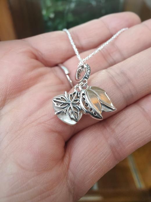 潘D拉纯银贝母玫瑰花项链 商品图4