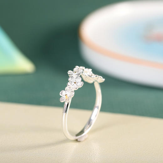 【花雪翩跹】S925银足银花朵戒指【RP-jz070041】 商品图1