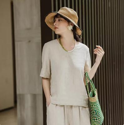 绽放 324-325朵 旅行女装高端干洗亚麻度假旅游穿搭夏季套装 商品图0