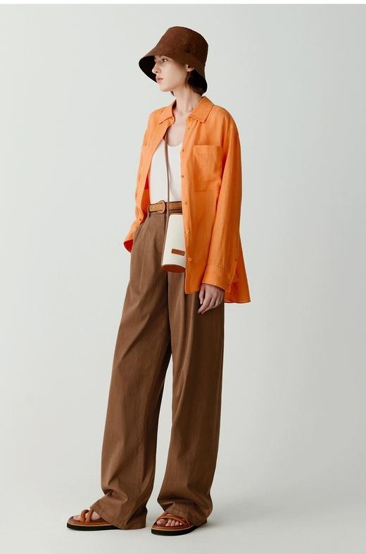 63-1 排他性独家圆正 小禾比利时亚麻平纹布衬衫 活色生香 热门新色 商品图9