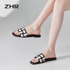 ZHR法式高级感平底凉拖鞋女夏小香风2024新款网红外出海边沙滩鞋 商品缩略图4