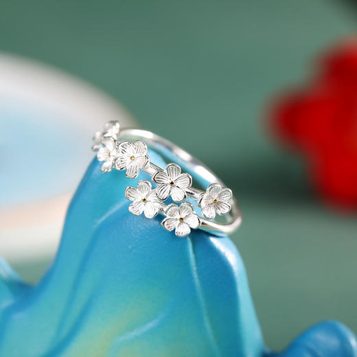 【花雪翩跹】S925银足银花朵戒指【RP-jz070041】 商品图2
