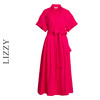 LIZZY优雅气质通勤赫本风大版型包容性连衣裙配腰带8064 商品缩略图4