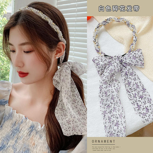 【38款！热卖！】超仙珍珠飘带发箍女网红年新款发卡头饰绑发夏天外出发带发箍 商品图11