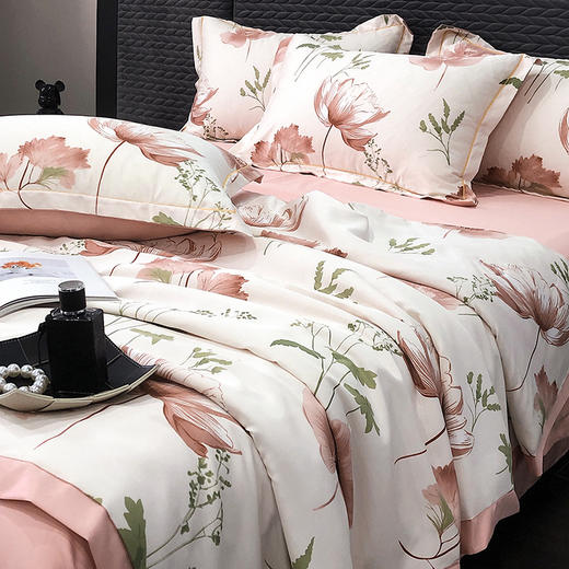 占姆士奥莱线上款【超亲肤！夏凉被四件套】可水洗夏季空调被， 轻奢多种款式任选，学生宿舍被单四件套 商品图6