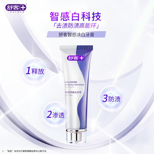 【肖战同款】舒客智感焕白牙膏120g 高能亮白 科技美白--赠品颜色/口味随机 商品图7