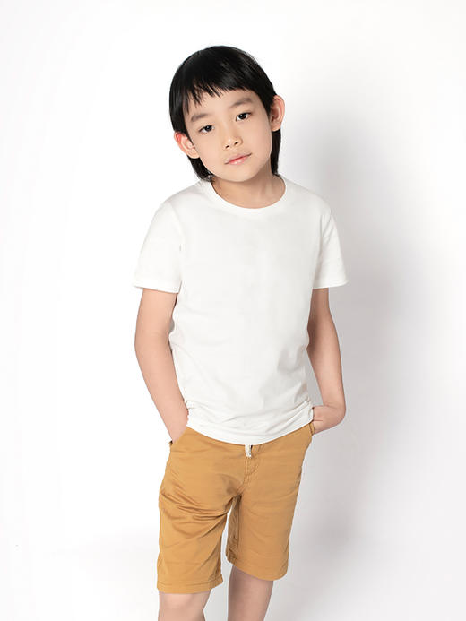【特价清仓】童装经典款新疆长绒棉50支男女童白色短袖T恤 商品图5