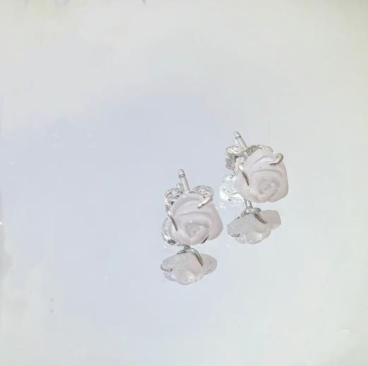 潘D拉纯银贝母玫瑰花耳钉 商品图4