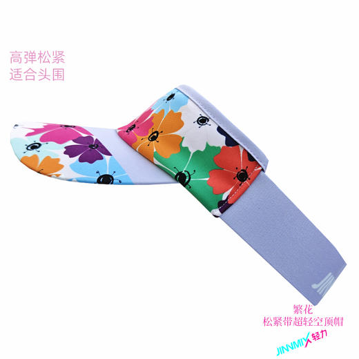 繁花超轻防晒吸汗马拉松越野户外骑行松紧带空顶帽 商品图4