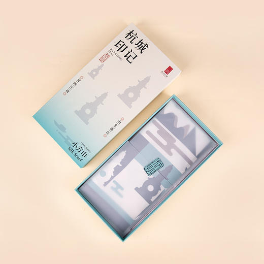 西泠印社 杭城印记丝绸围巾小方巾 商品图7