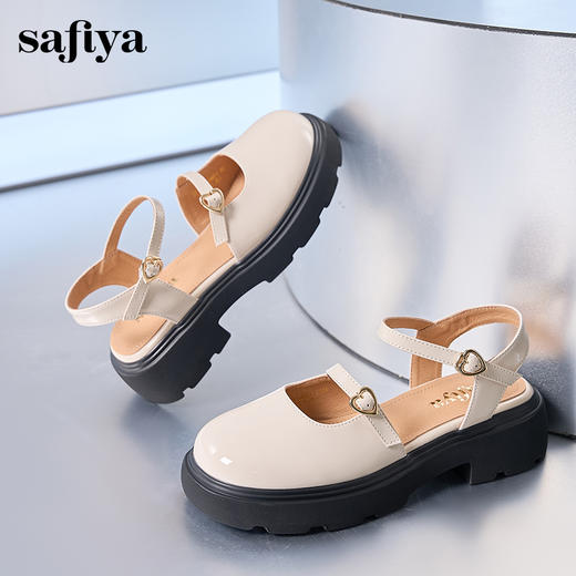 Safiya/索菲娅2024新款 学院风厚底圆头甜酷玛丽珍中后空凉鞋 SF43114401 商品图5