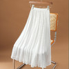 KQL-10226高级感欧货流光雪纺半身裙女夏新款牛奶珠光裙子气质杨柳皱百褶裙 商品缩略图2