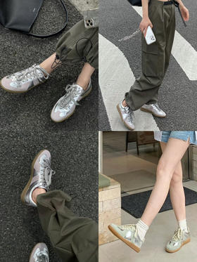 58-1巨好穿 MM6 银色德训 本命德训鞋 准码 肥脚选大一号 我36.5穿37