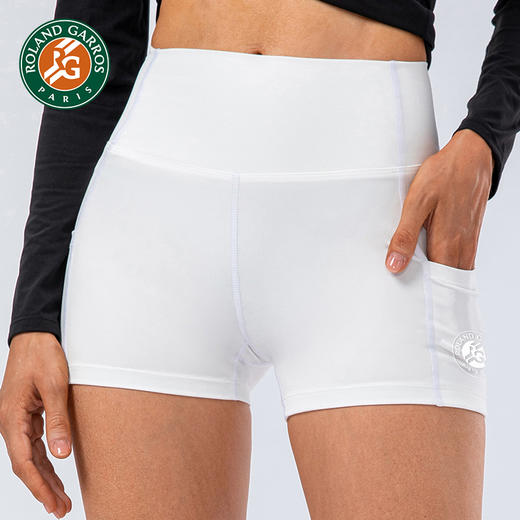罗兰加洛斯瑜伽女夏三分裤紧身网球跑步训练健身弹力运动打底短裤 商品图3