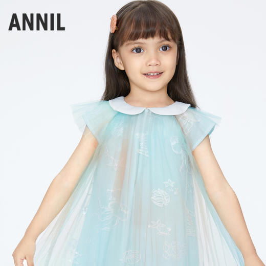 女童炫彩网纱连衣裙裙子夏季新款安奈儿童装实体店同款XG423714 商品图1