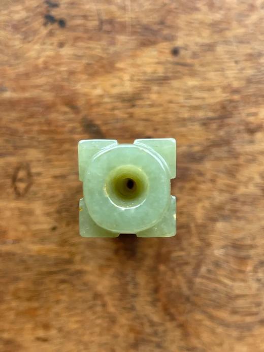 褐沁和田青玉琮式吊坠，顺丰包邮 商品图3