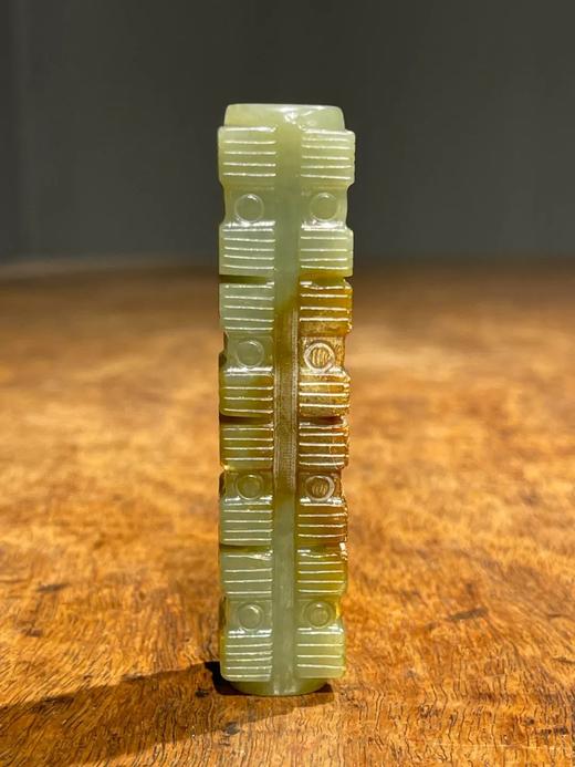 褐沁和田青玉琮式吊坠，顺丰包邮 商品图8