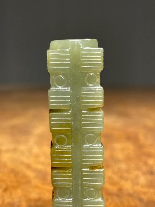 褐沁和田青玉琮式吊坠，顺丰包邮 商品图12