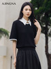 【商场同款】阿菁娜2024夏季新款假领舒适针织衫A29X301022 商品缩略图1