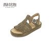 西村名物2024新品真皮精致经典休闲日常高级凉鞋女夏季外穿一字带T24BG20251 商品缩略图1