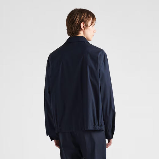 PRADA 普拉达 男士三角徽标刺绣弹力棉质束口外套 蓝色 SGC513 12VC F0SVF 商品图2