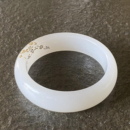 和田玉（羊脂玉）手镯（错金彩蝶系列61#） 商品图3