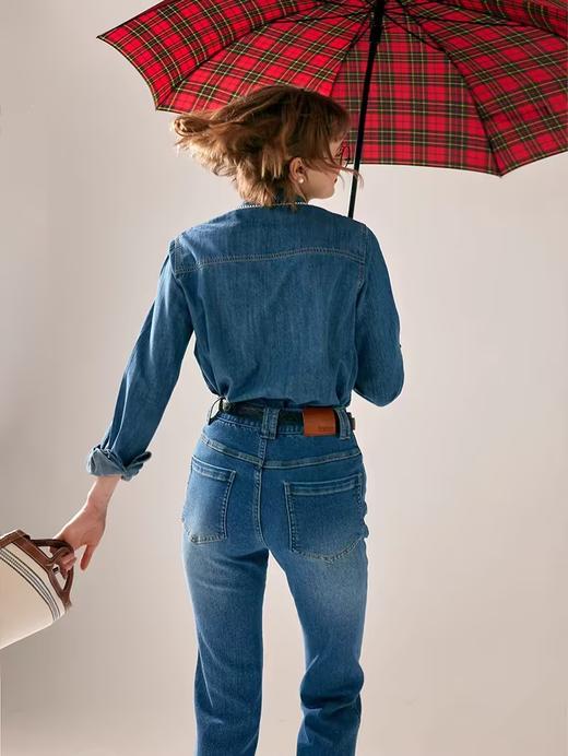 浮生八记/24A001/复古经典水洗微弹牛仔裤显瘦喇叭裤 商品图4